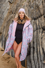 Load image into Gallery viewer, Cois Farraige Waterproof Changing Robe. (Aqua/pink) Eco friendly
