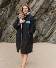 Load image into Gallery viewer, Cois Farraige Waterproof Changing Robe. (Black)Eco Friendly
