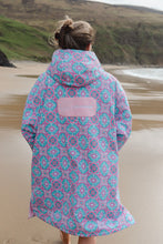 Load image into Gallery viewer, Cois Farraige Waterproof Changing Robe. (Aqua/pink) Eco friendly

