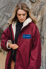 Load image into Gallery viewer, Cois Farraige Waterproof Changing Robe. (Burgundy) Eco-friendly
