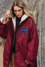 Load image into Gallery viewer, Cois Farraige Waterproof Changing Robe. (Burgundy) Eco-friendly

