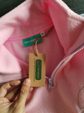 Load image into Gallery viewer, &#39;Gaoth na Mara&#39; fleece half-zip (pink, white and aquamarine)

