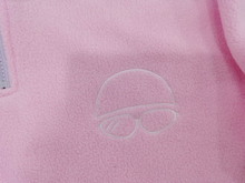 Load image into Gallery viewer, &#39;Gaoth na Mara&#39; fleece half-zip (pink, white and aquamarine)
