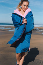 Load image into Gallery viewer, Cois Farraige Waterproof Changing Robe. (Pink fleece)Eco Friendly
