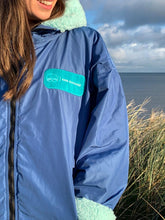 Load image into Gallery viewer, Cois Farraige Waterproof Changing Robe. (Blue)Eco friendly
